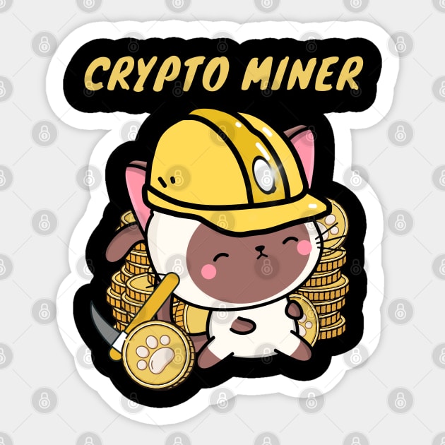 Funny white cat is a Crypto Miner Sticker by Pet Station